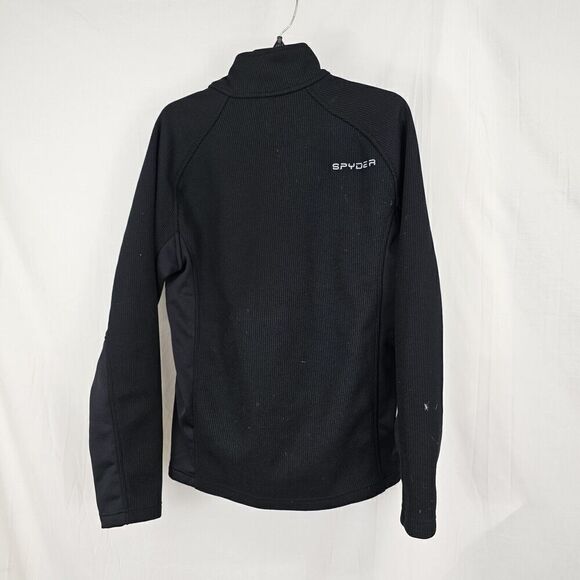 SPYDER Outbound 1/4 Zip Core Fleece Lined Pullover Sweater Mens Medium Black - Picture 5 of 6